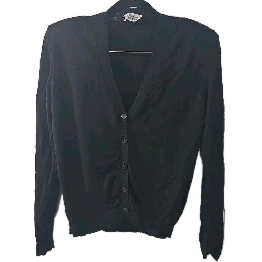 Amina Rubinacci For Serge & Real Womens Button Front V Neck Wool Cardigan Size M